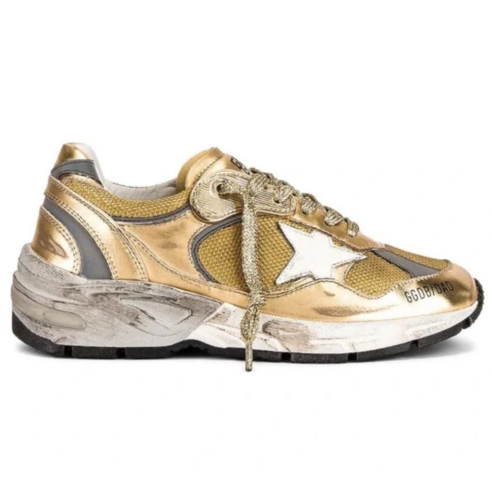 Golden Goose Dad-Star Women's Gold Sneakers